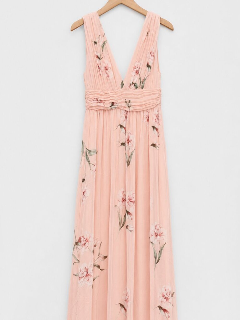 NWT Lulus Garden Meandering Light Pink Floral Maxi Dress - Small